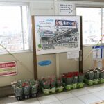 京成電鉄市川真間駅は「いちかわまま」と母の日をかけて展示しています
